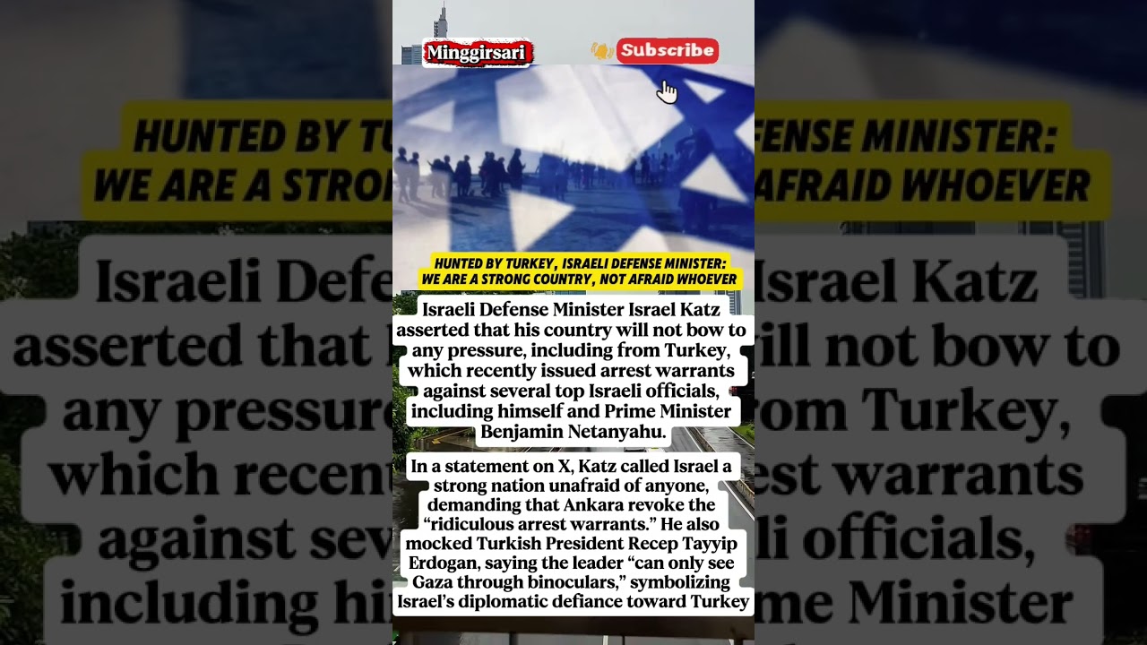 Israel Defies Turkey: Defense Minister Katz Slams Erdogan Over Arrest Warrants. #shorts #usa