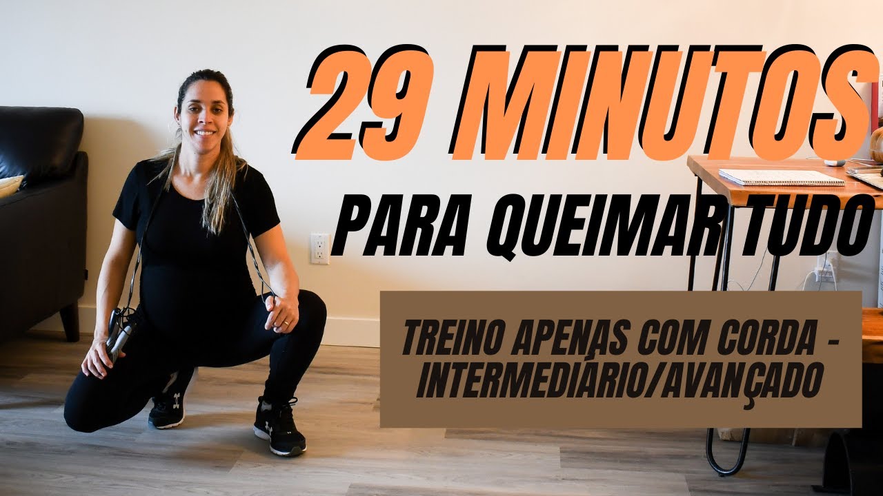 TREINO 29 MINUTOS PULANDO CORDA PARA QUEIMAR TUDO