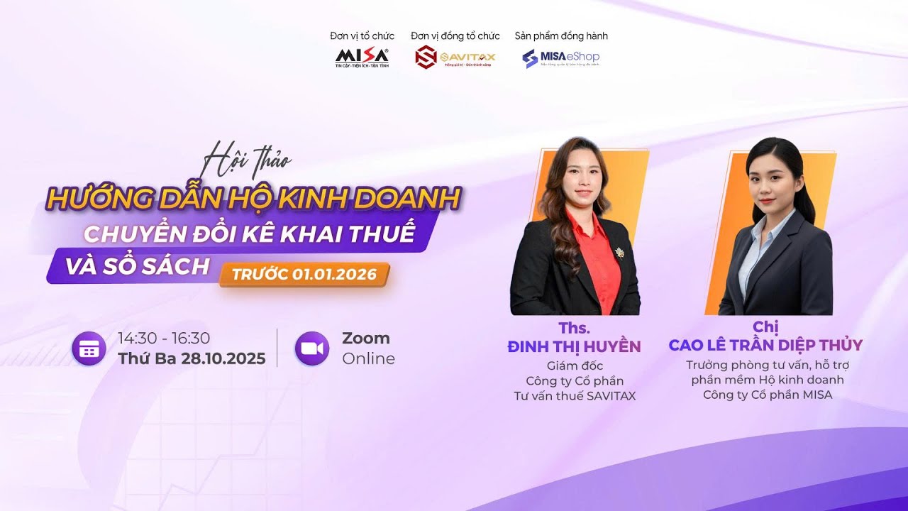HƯỚNG DẪN HỘ KINH DOANH CHUYỂN ĐỔI KÊ KHAI THUẾ & SỔ SÁCH TRƯỚC 1/1/2026
