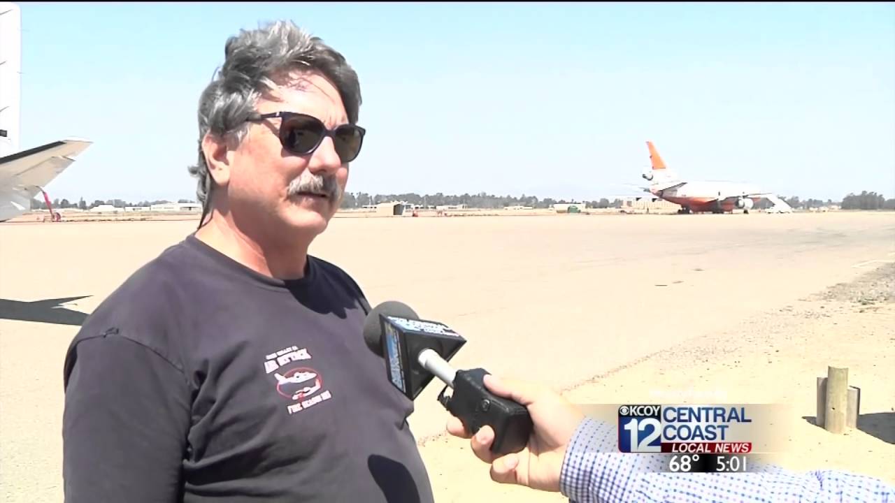 Air Tankers flying out of Santa Maria airport helping with Chimney Fire