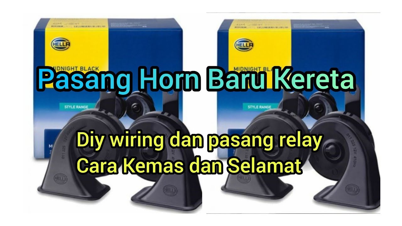 Pasang Horn baru pada kereta..#iswara