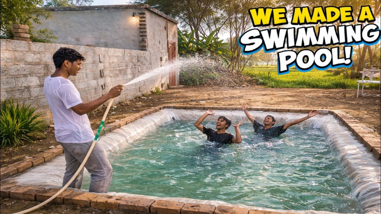 We Built A Unique Swimming pool...