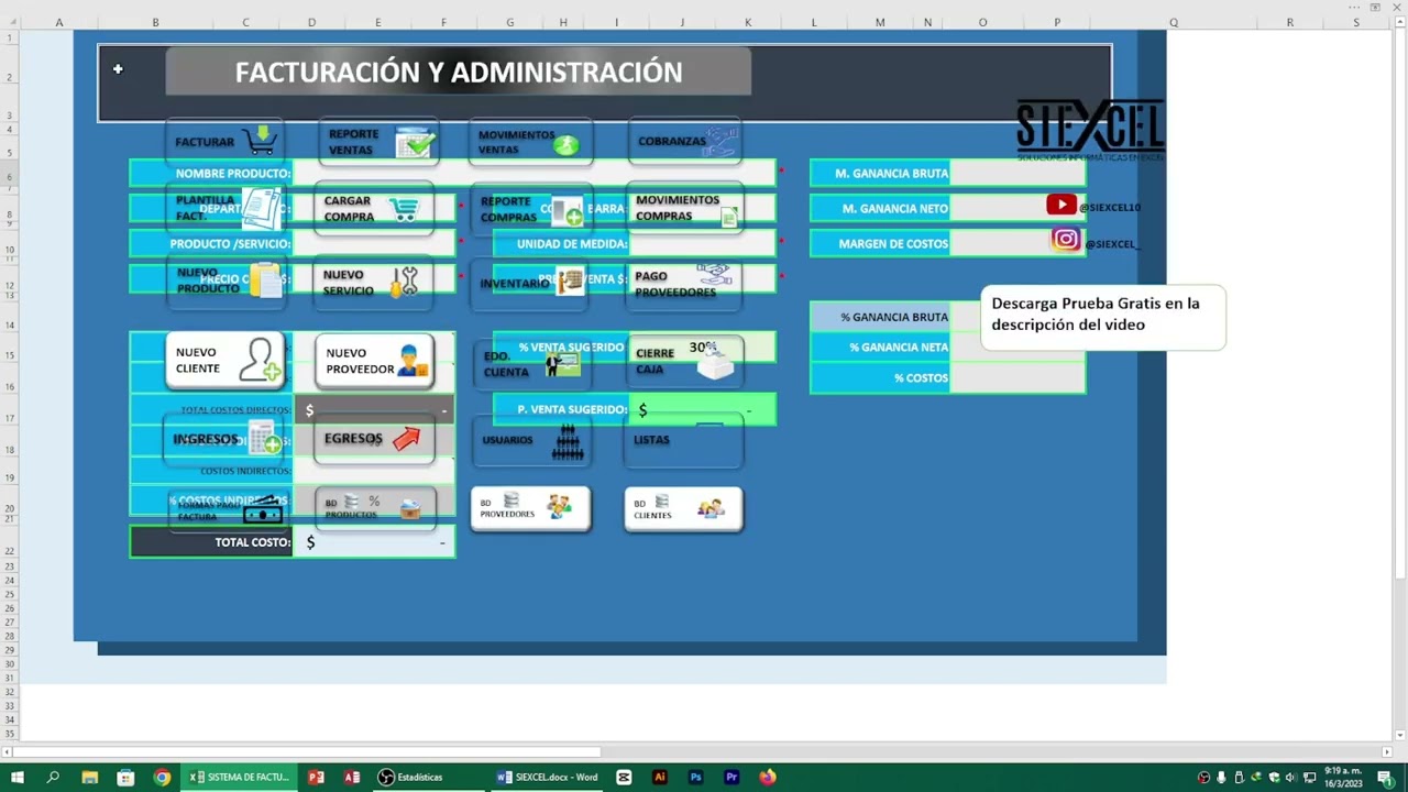 Sistema de Facturación en Excel Capitulo Nº 2