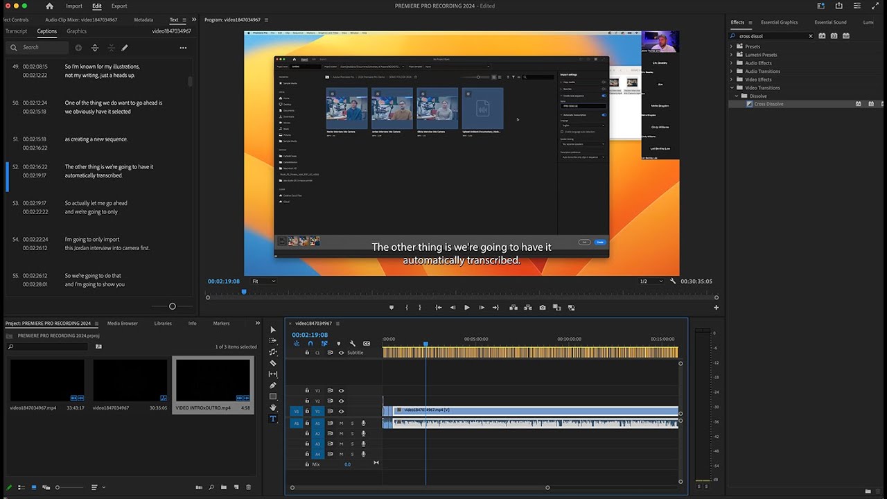 Text Based Editing with Premiere Pro