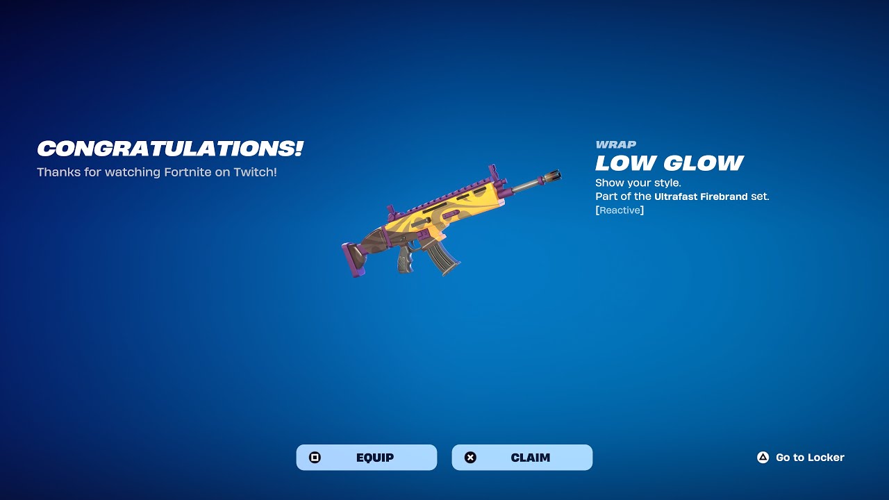 HOW TO GET LOW GLOW WRAP IN FORTNITE! (Twitch Drops Rewards)