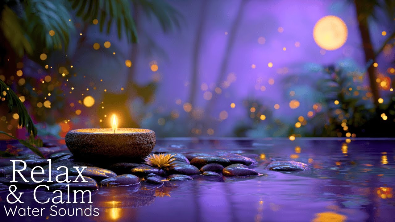Peaceful Healing Spa Music 🌙 Soft Piano and Water Sounds for Meditation & Deep Relaxation