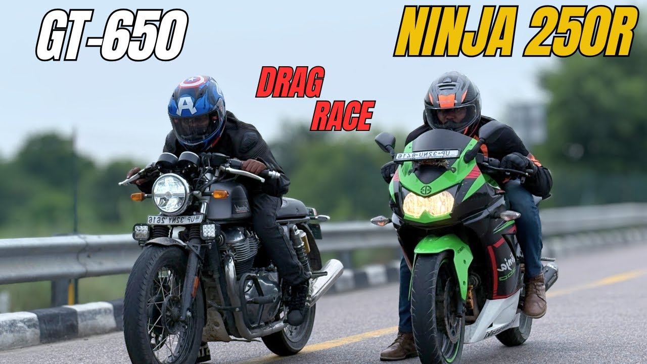 GT 650 vs Ninja 250R Drag Race