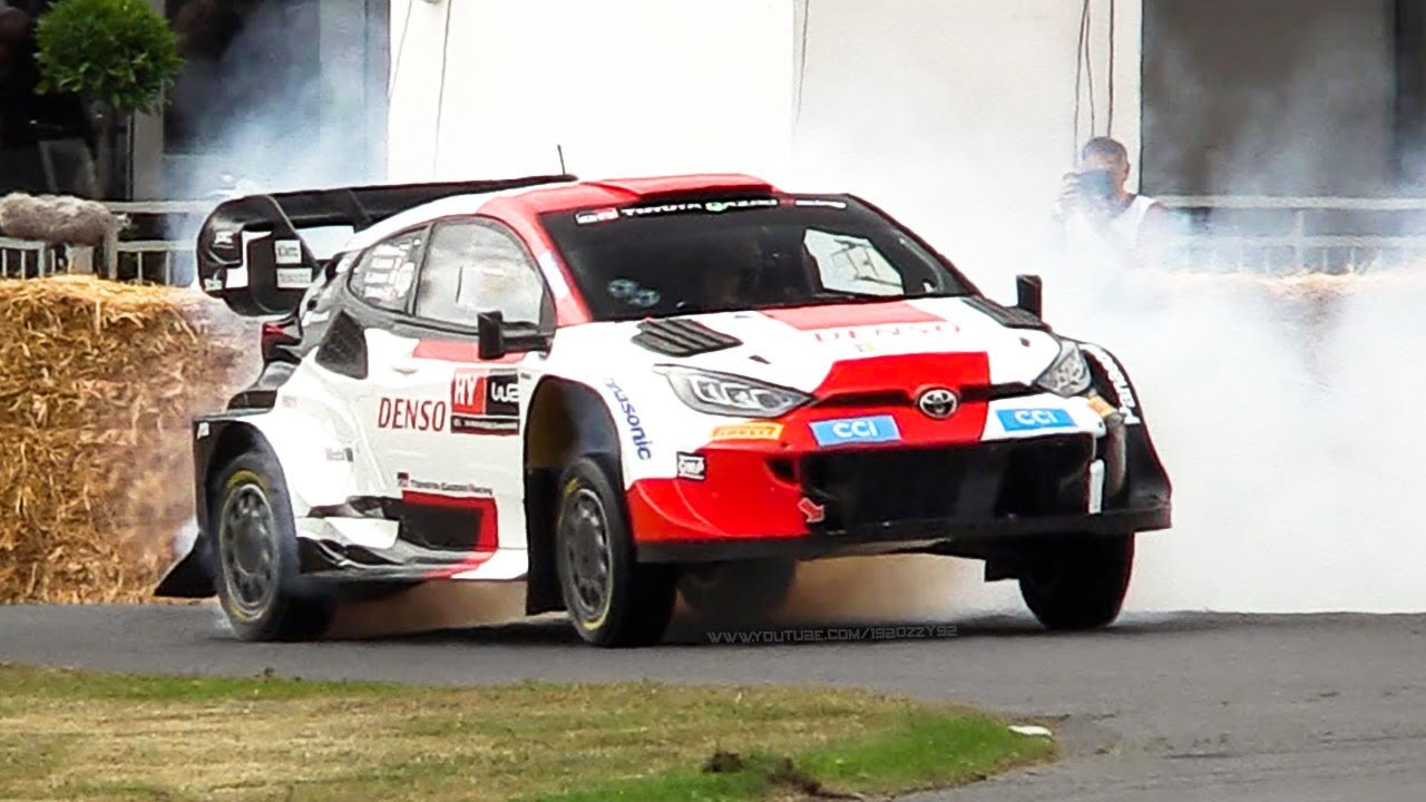 Toyota GR Yaris Rally1 'SHOW Mode' Activated! Burnouts, Jumps, Turbo Anti-Lag & Sound