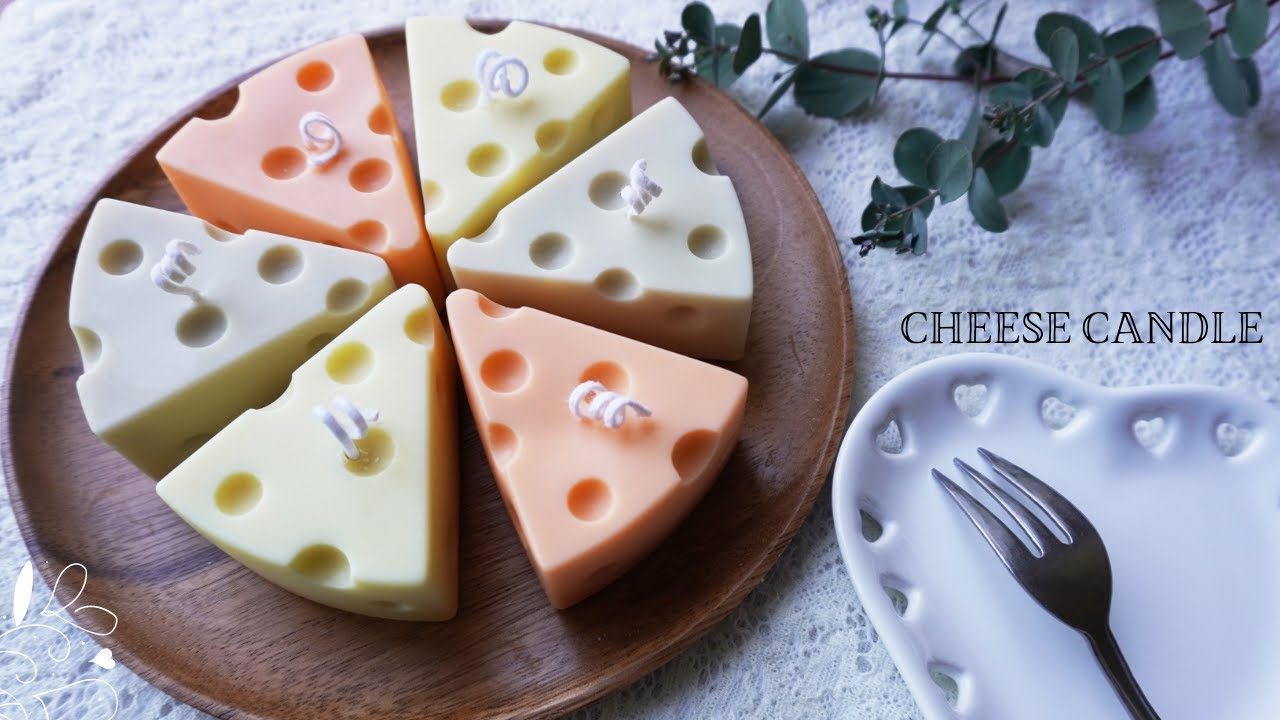 🕯ソイワックスで作るチーズキャンドルの作り方/Cheese candle/DIY/handmade/韓国キャンドル