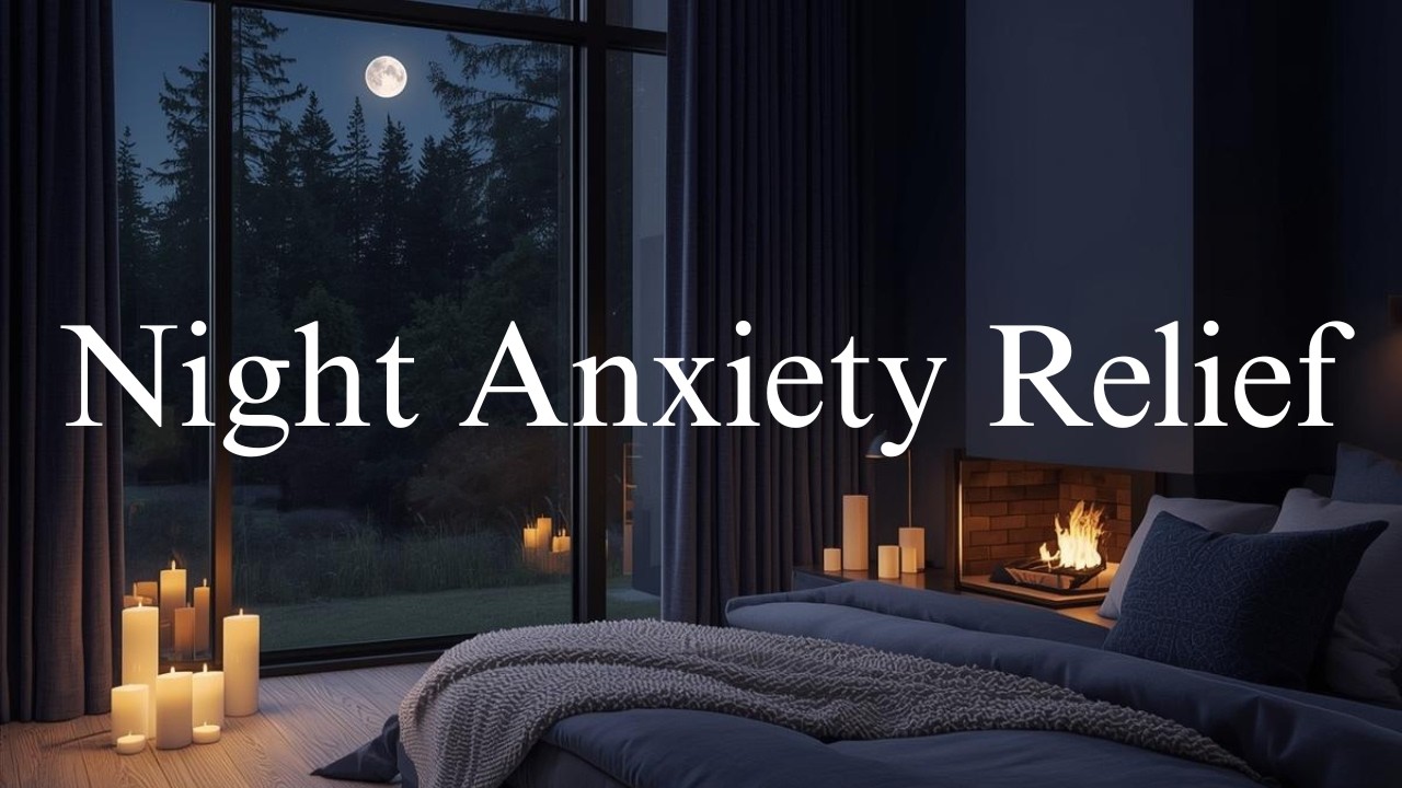 Deep Sleep Music for Tight Chest & Night Anxiety | 8h Nervous System Reset (dark screen)