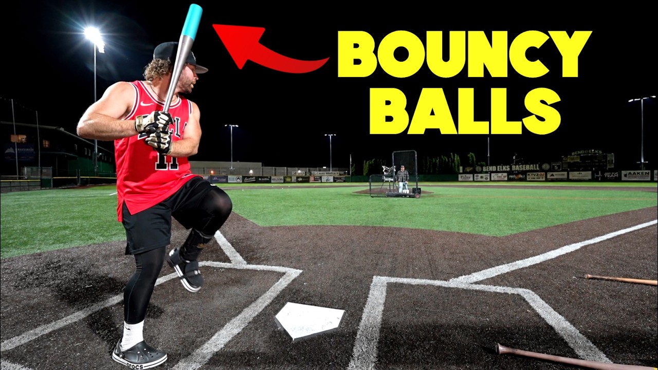 We Put Bouncy Balls Inside a Baseball Bat...