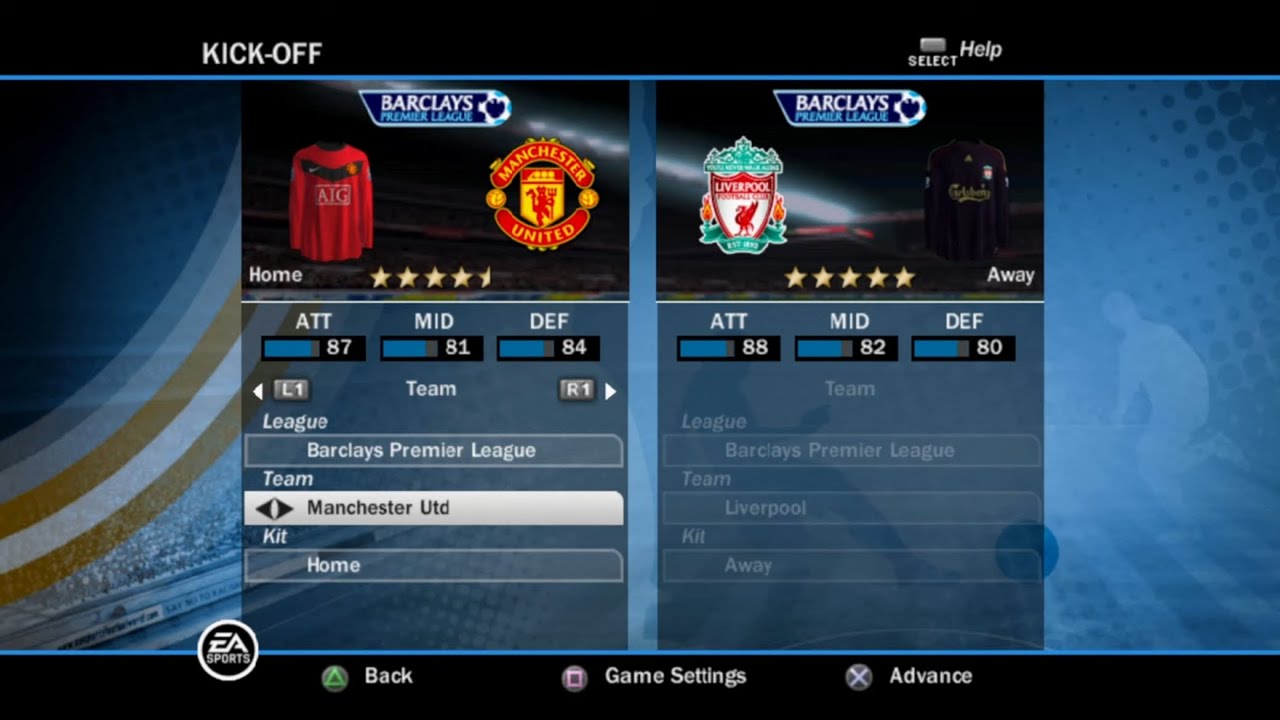 FIFA 10 (PS2) Gameplay - Manchester United vs Liverpool