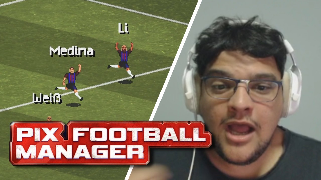 PATINHO JOGA: Jogo de futebol de passar raiva (Pix Football Manager)