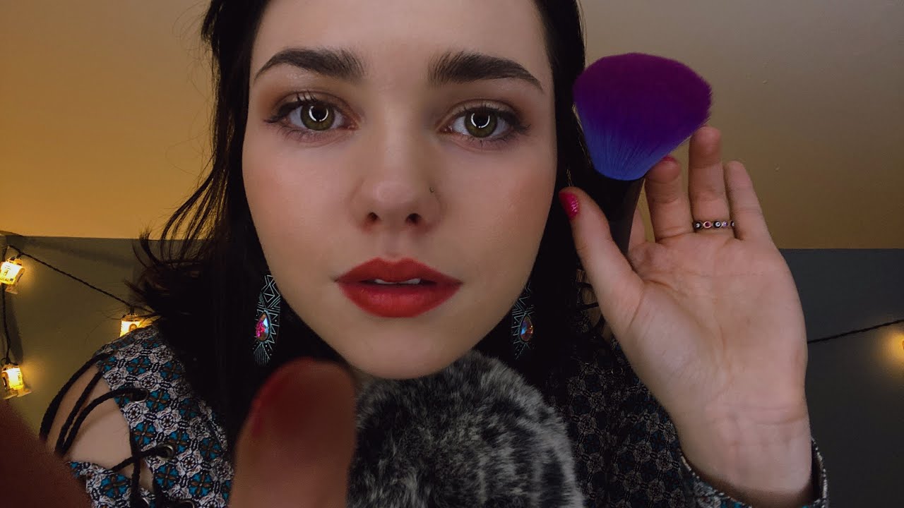ASMR Personal Attention For Self Love 💕 Brushing your face & whispering you to sleep 💤