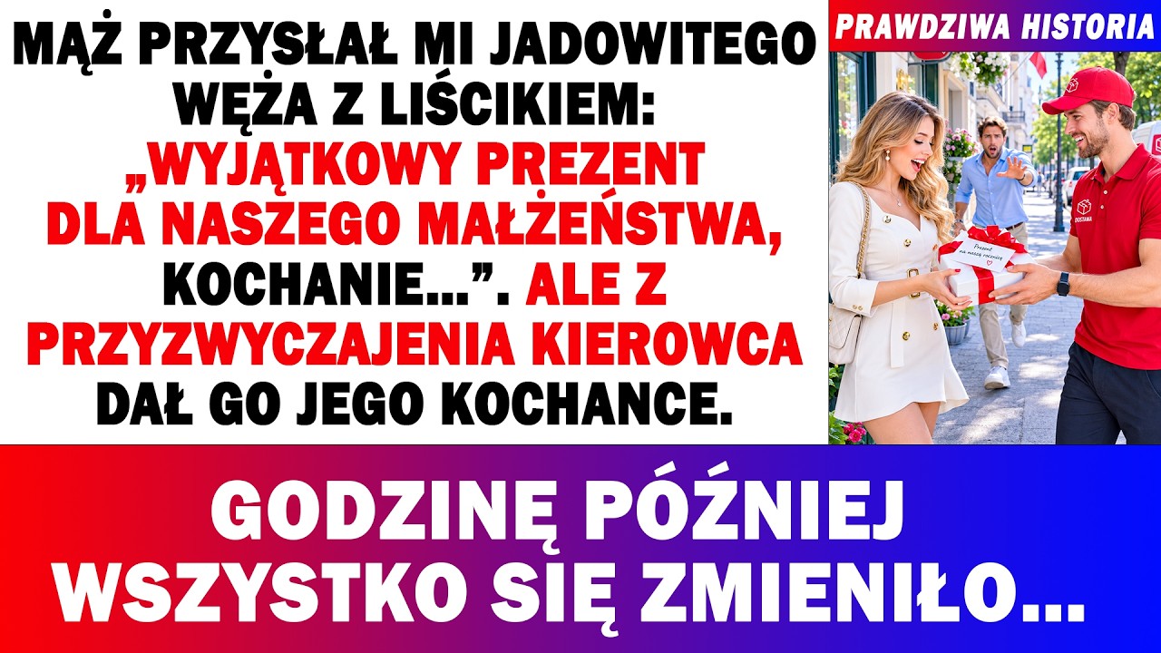 🐍M&oacute;j Mąż Wysłał Żmiję, Ale Kierowca Z Przyzwyczajenia Wręczył Ją Jego Kochance. 1 Godzinę P&oacute;źniej...