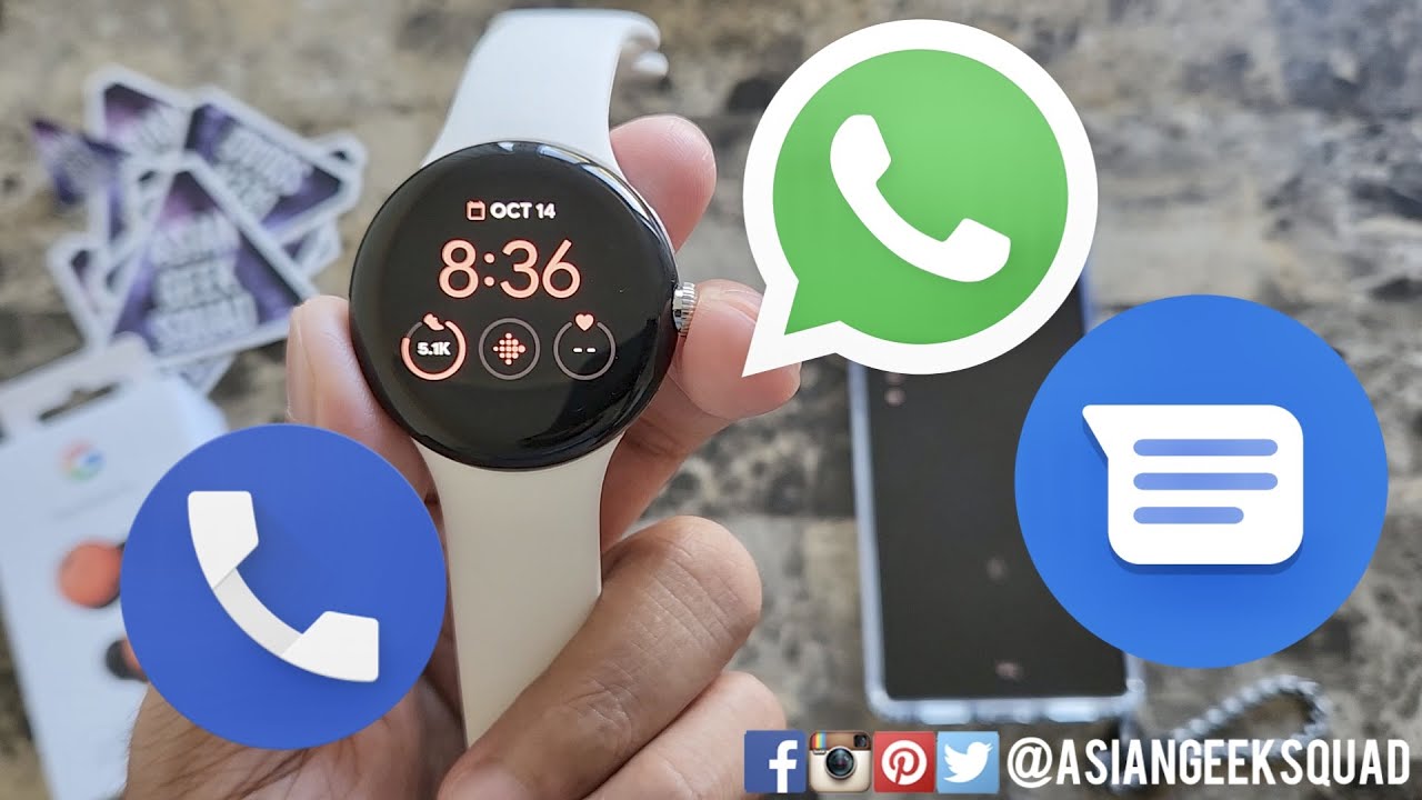 Google Pixel Watch: телефонные звонки, SMS и WhatsApp #PixelWatch