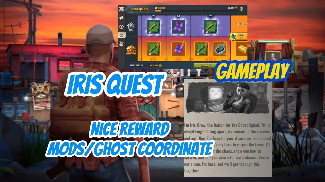 DAYS AFTER:IRIS QUEST/MODS/GHOST COORDINATES REWARDS 