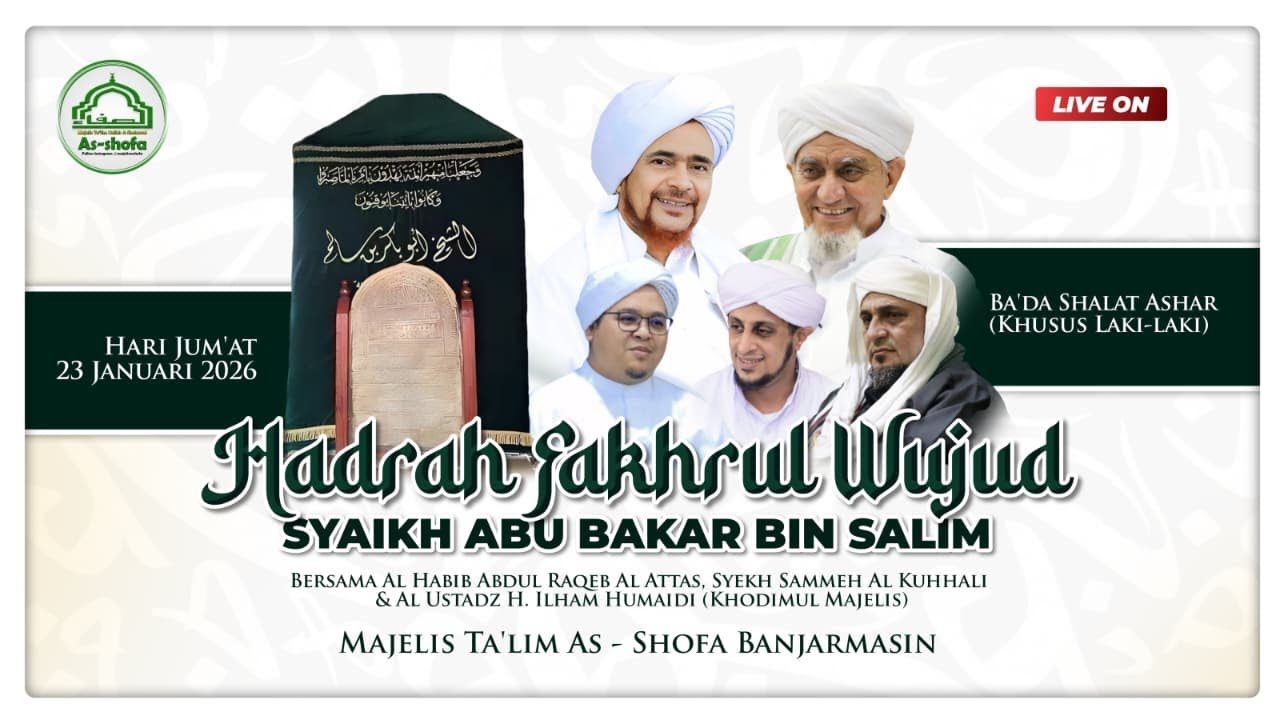 🔴Hadhrah Syekh Abu Bakar bin Salim | Majelis Ta'lim As - Shofa | 23 Januari 2026
