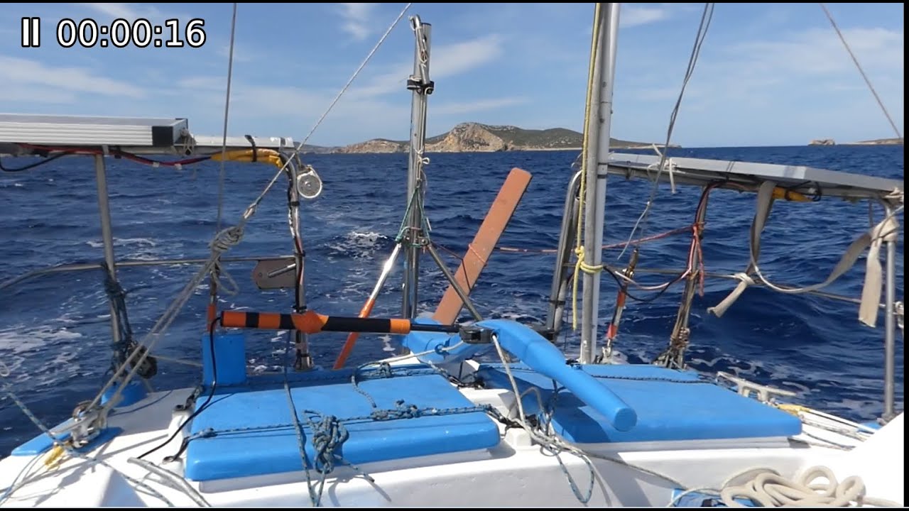 Pilote partie 4 ; test en mer pypilot avec un vérin st 4000 acheté d'occasion 35 euros