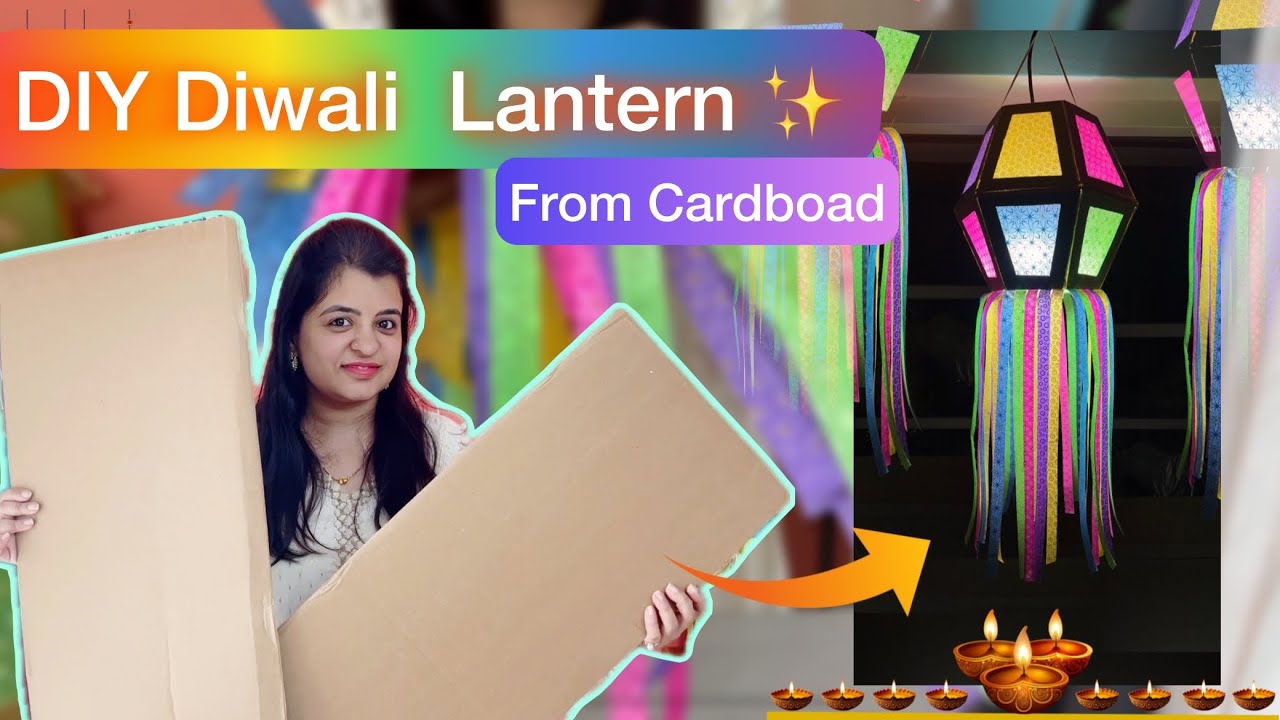 Akash Kandil Making At Home | DIY Diwali Lantern | Diwali Decoration Ideas