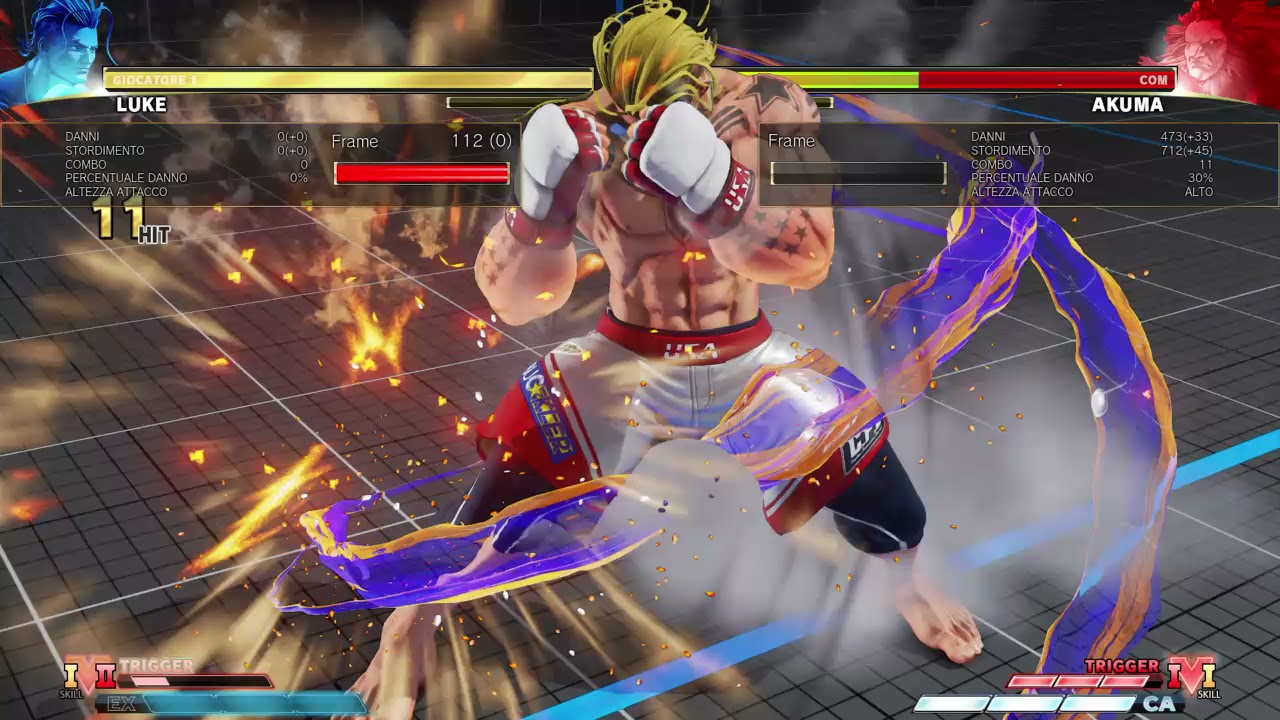 STREET FIGHTER V luke combo 6 630 damage