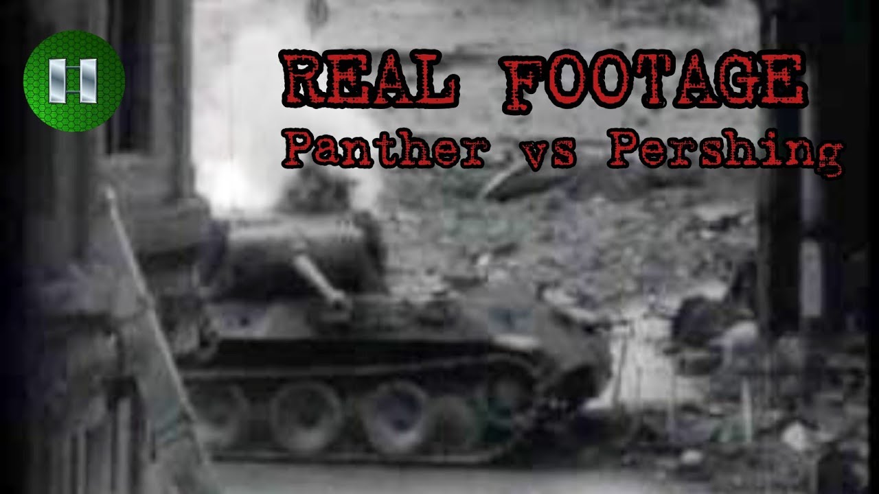 PANTHER VS PERSHING  WWII real footage