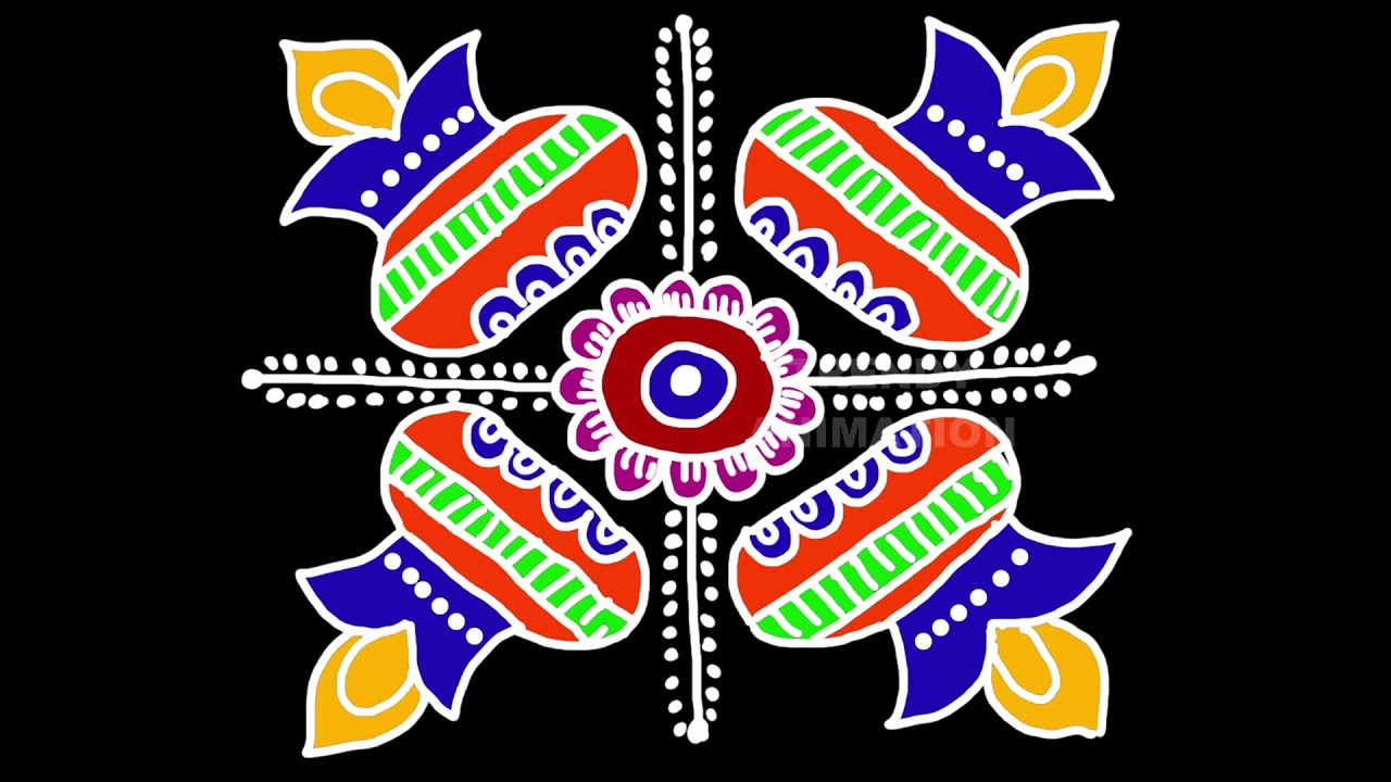 6*6dots Sankranthi muggulu | Pongal pot kolam | Chukkala muggulu | Latest muggulu | Rangavalika |
