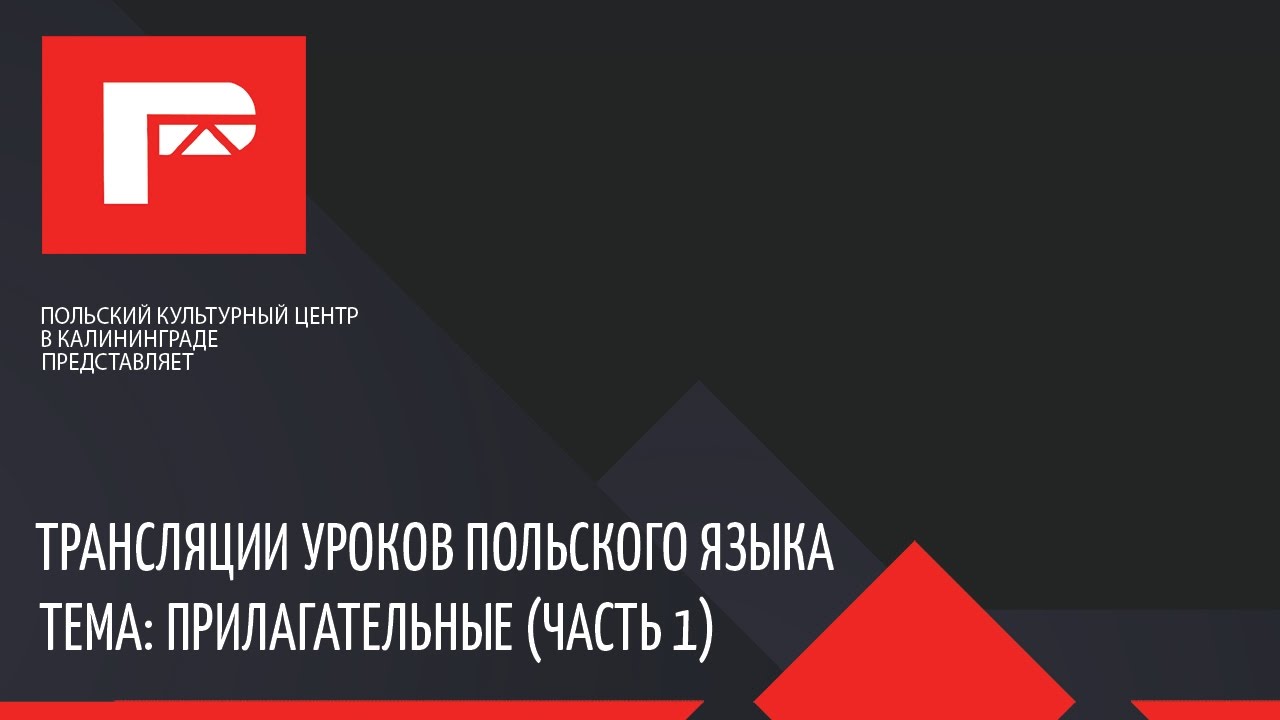 Урок польского языка (прилагательные)