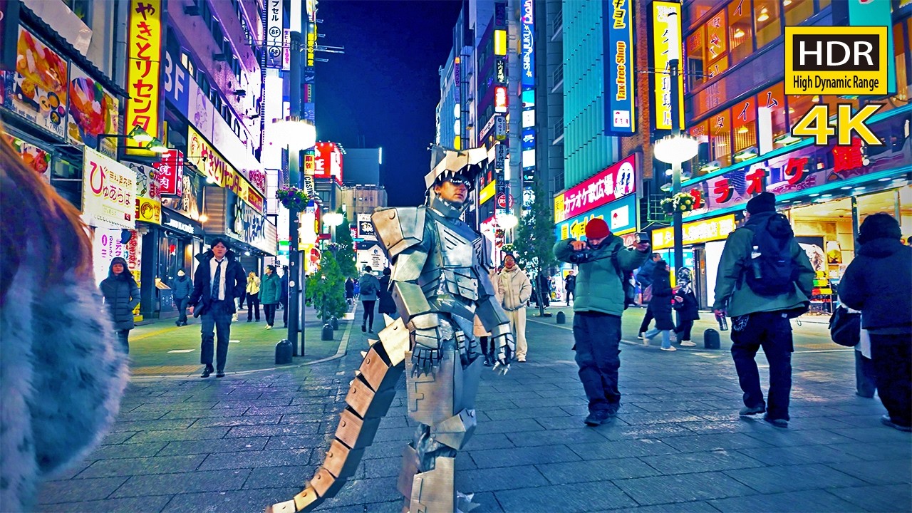 新宿 HDR 4K 2hrs 30min Night walk in Shinjuku, Tokyo, Japan ( February 7, 2025 )