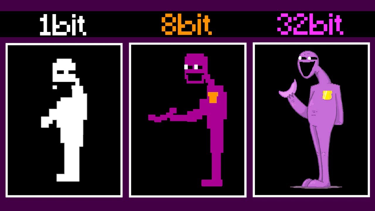el hombre morado cada vez con mas bits (FNAF)