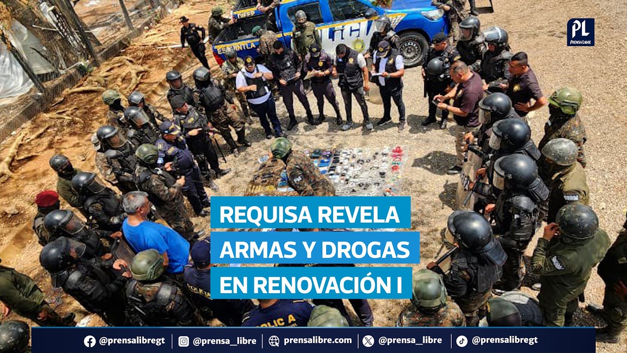 Hallan armas, celulares y droga en requisa sorpresa en cárcel Renovación I