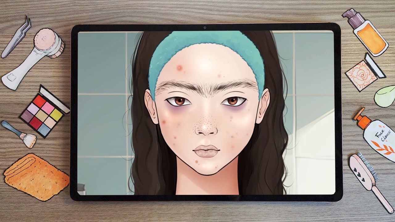 Doing ASMR on a Screen 📺 Makeup Animation with Paper Products 💄