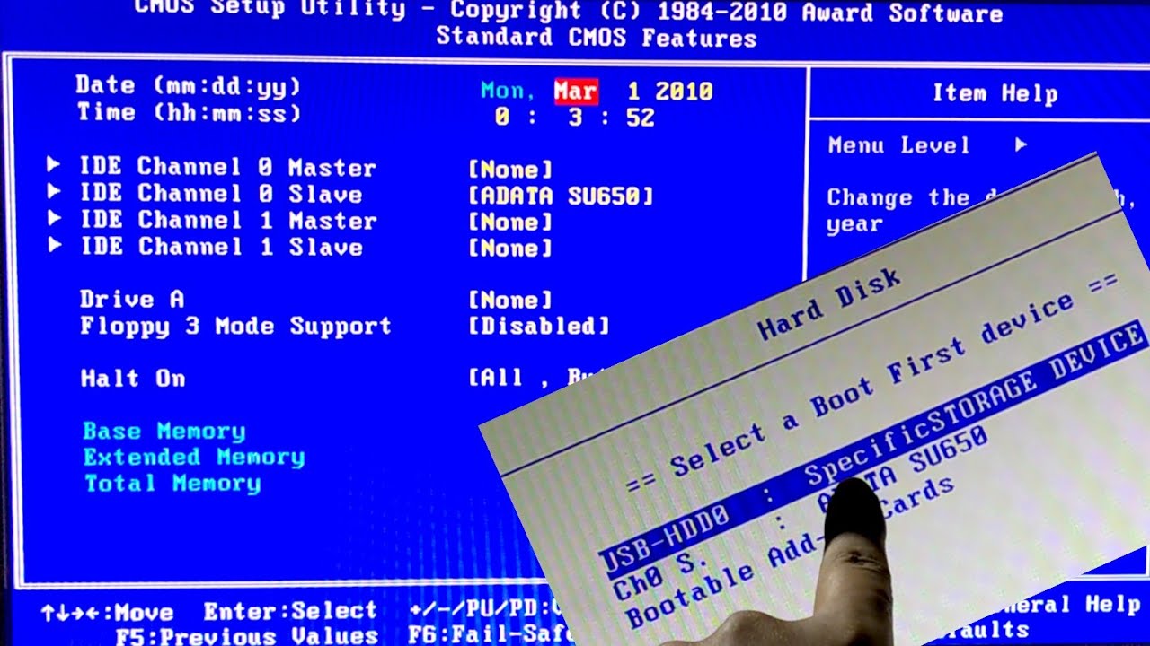 BIOS/Boot menu setting on Gigabyte GA-G41M Combo Motherboard