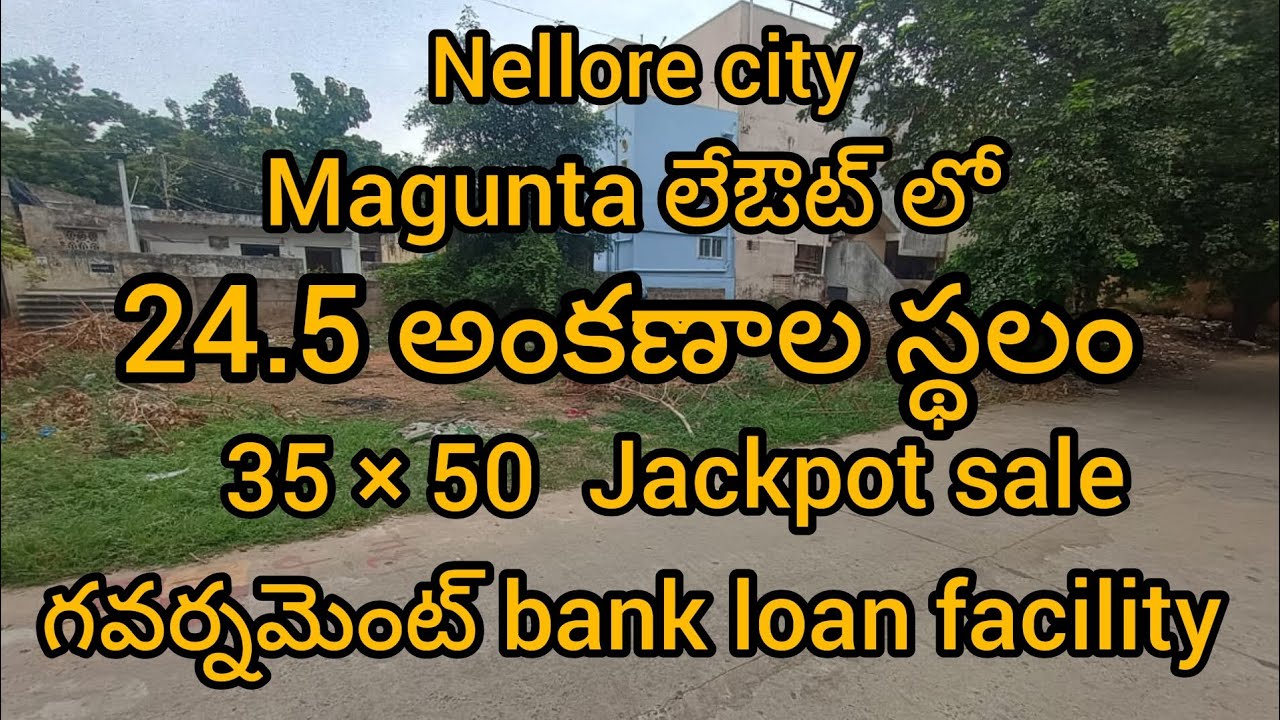 #FB no (608) #nellore city #మాగుంట లేఔట్ లో #24.5 అంకణాల స్థలం #jackpot sale #35×50 #