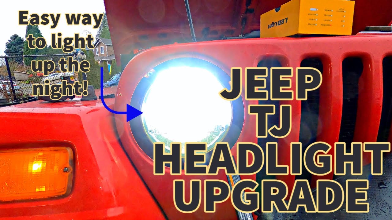 Jeep TJ headlight upgrades with Hella lens' and Auxito LED bulbs | This Old TJ
