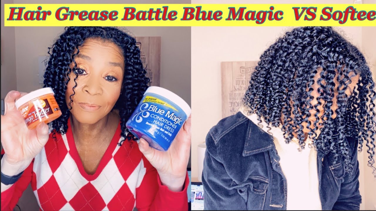 HAIR GREASE BATTLE BLUE MAGIC VS SOFTEE | THREE STRANDS TWIST OUT | SHIRLEY ANN | DID SHE TEST THAT?