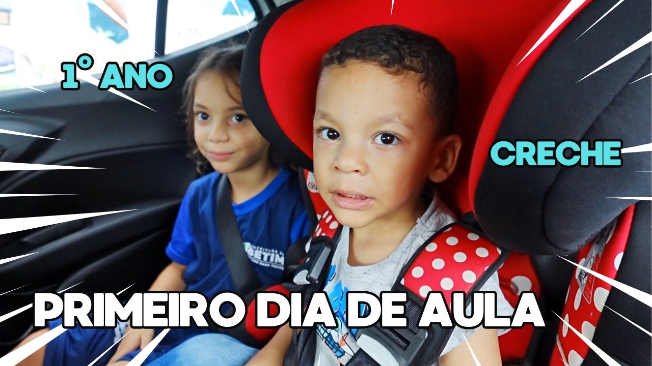 Primeiro dia de aula dos meus filhos | Rotina real de mãe (1º ano e Creche 2)
