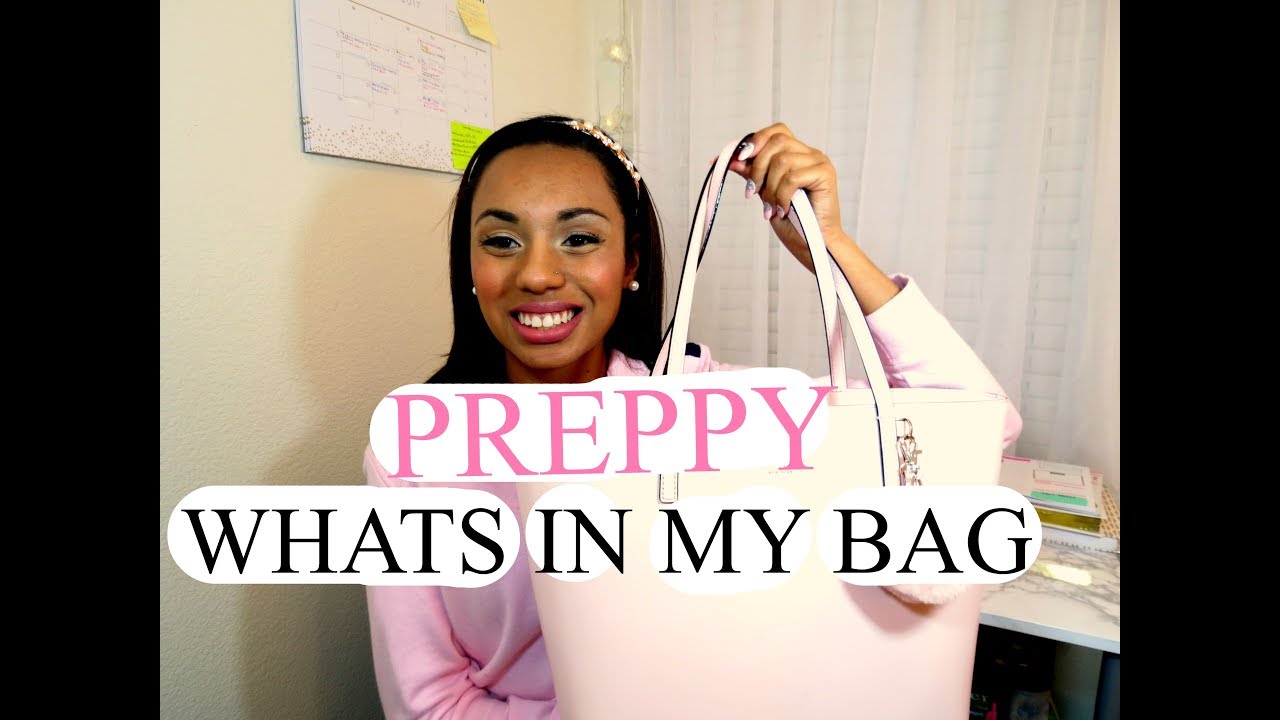 "PREPPY" WHATS IN MY BAG?! 2017 (Kate Spade)