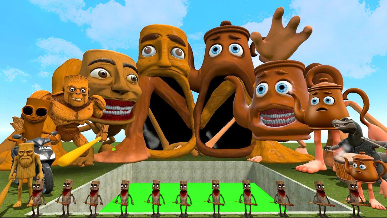 BIG HOLE TOXIC ALL TUNG TUNG TUNG SAHUR VS TA TA TA SAHUR SEA EATER SPARTAN KICKING in Garry's Mod!