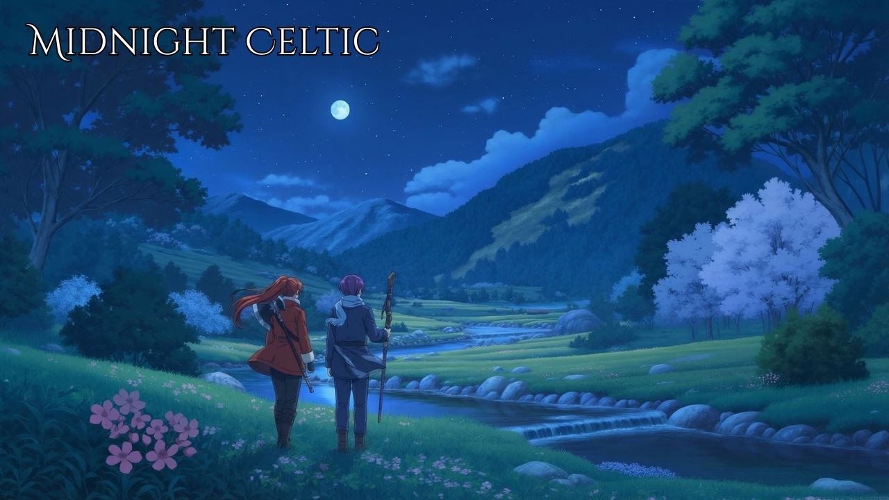 【幻想ケルト音楽】月明かりの川辺と旅の続き〜花咲く水辺のせせらぎ〜｜集中・作業用・リラックス・読書