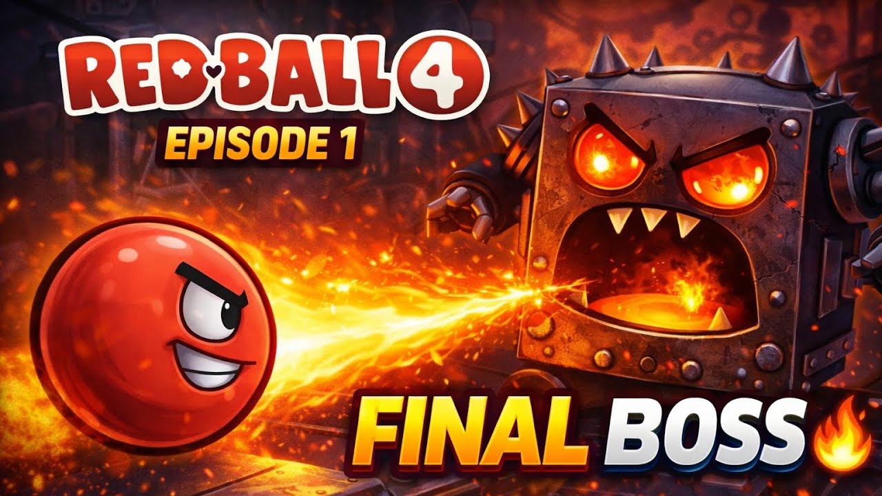 Red Ball 4 Gameplay Episode 1 (Part 2) | Level 8 to Boss Fight Complete 🔥 No Commentary