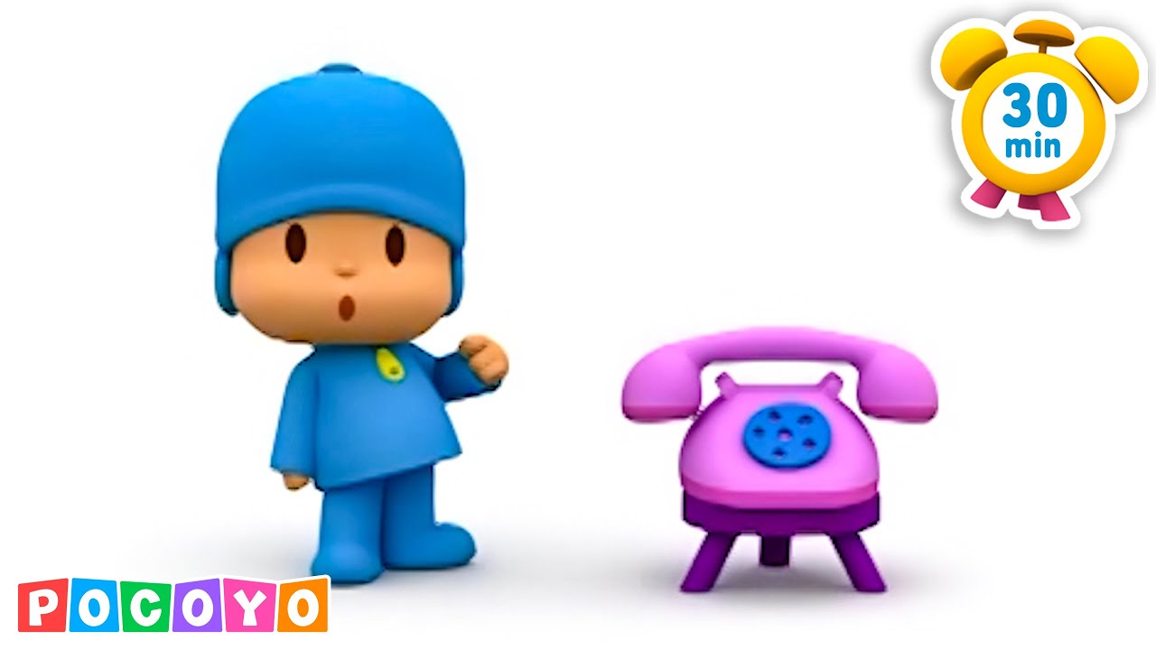 Pocoyo 📞 قناة العربية - القناة الرسمية - من المتصل ؟ [30 دقيقة] | كارتون ورسوم متحركة للأطفال