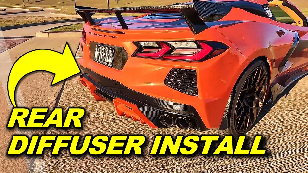 Full Guide, Installing Carbon Fiber Rear Diffuser C8 Corvette!