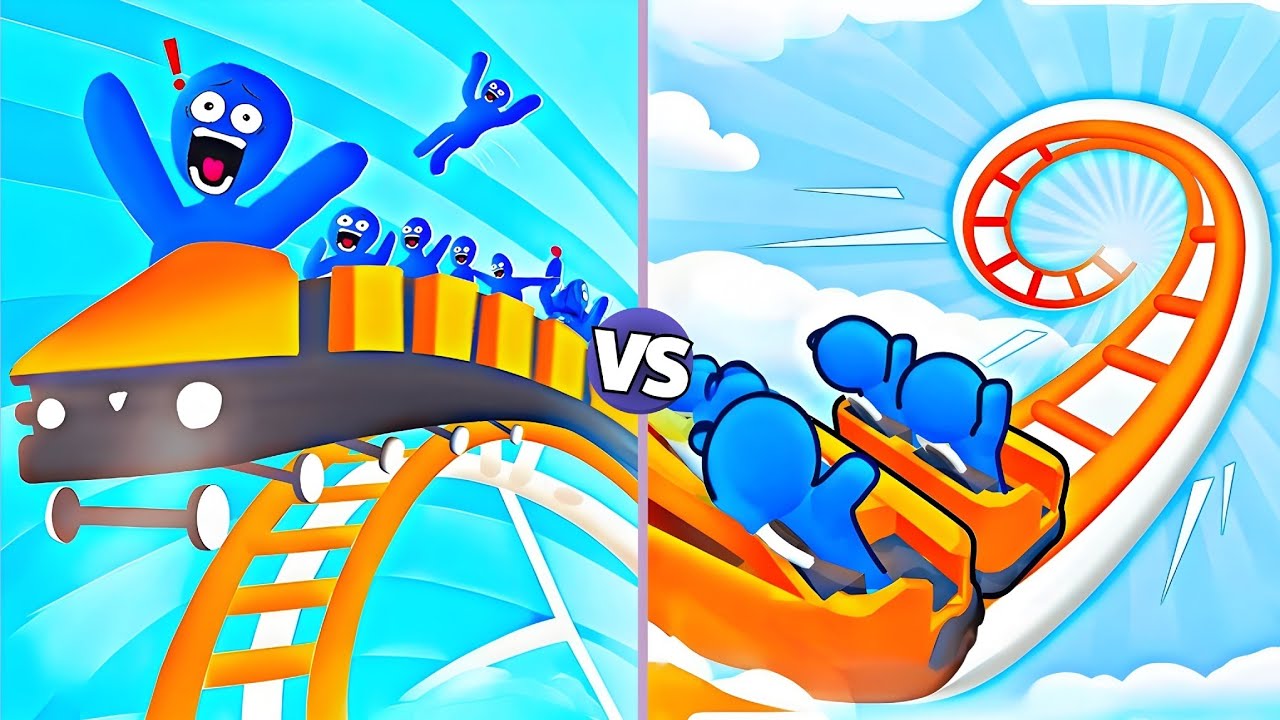 ROLLER COASTER RUN 3D vs RUNNER COASTER | Up in Speed Run_ Android,iOS”Gameplay
