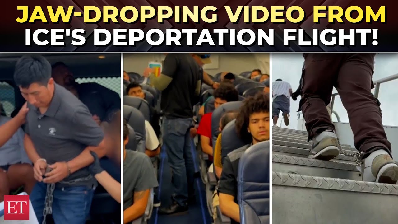 'One-way tickets…': ICE releases shocking footage from deportation flight | US immigration crackdown