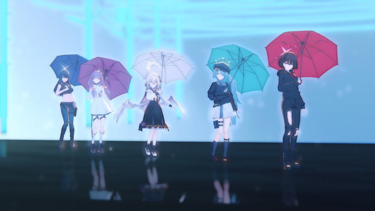 【Blue Archive/MMD】Lost Umbrella - [Arius Squad&Shirasu Azusa]