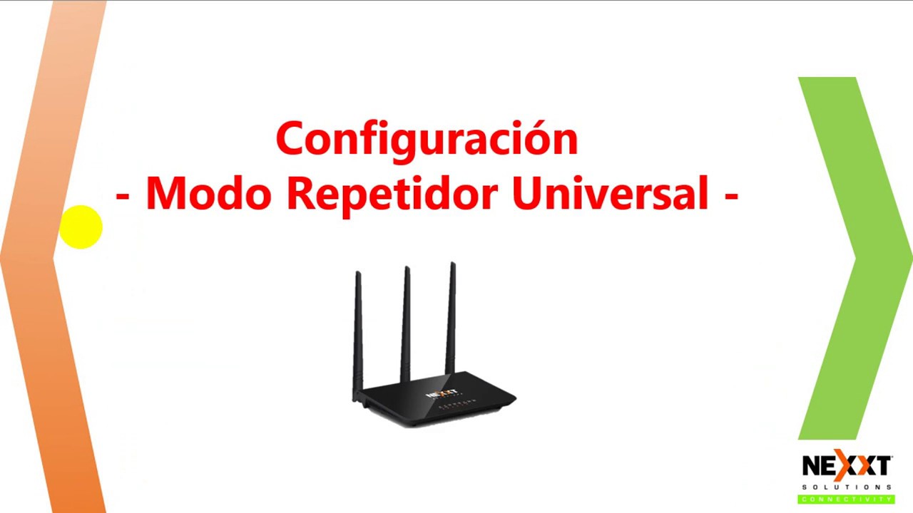 Nexxt Solutions | Nebula300Plus - Configuración como repetidor universal