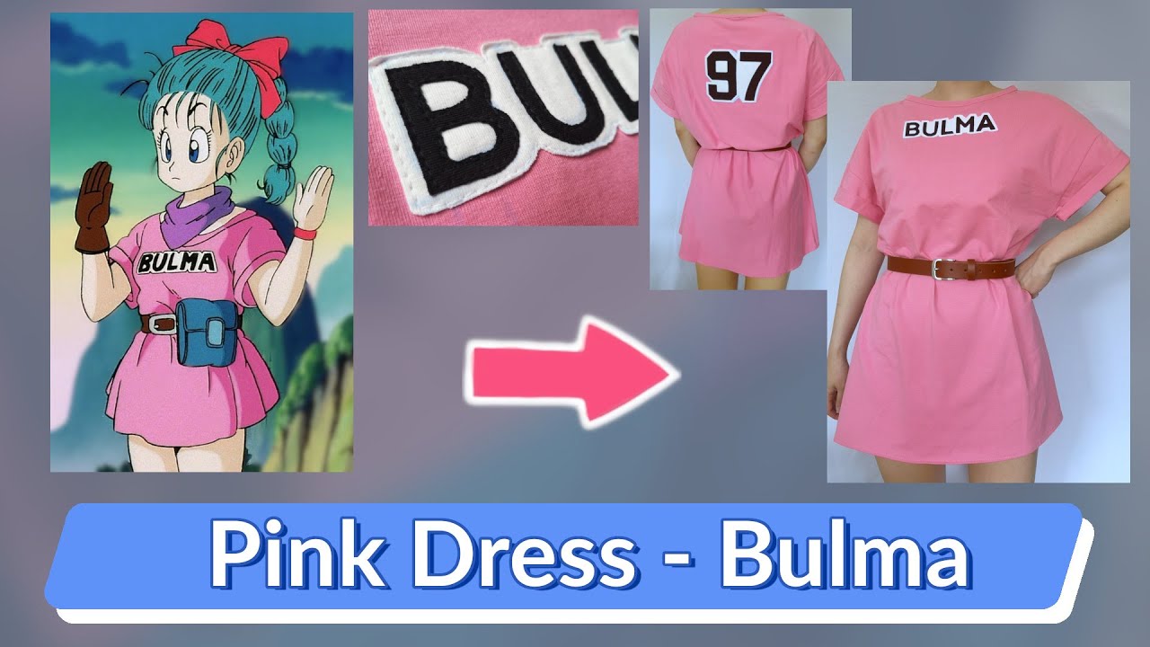 Bulma Briefs Cosplay Tutorial - Pink Dress - Dragonball - DIY Sewing