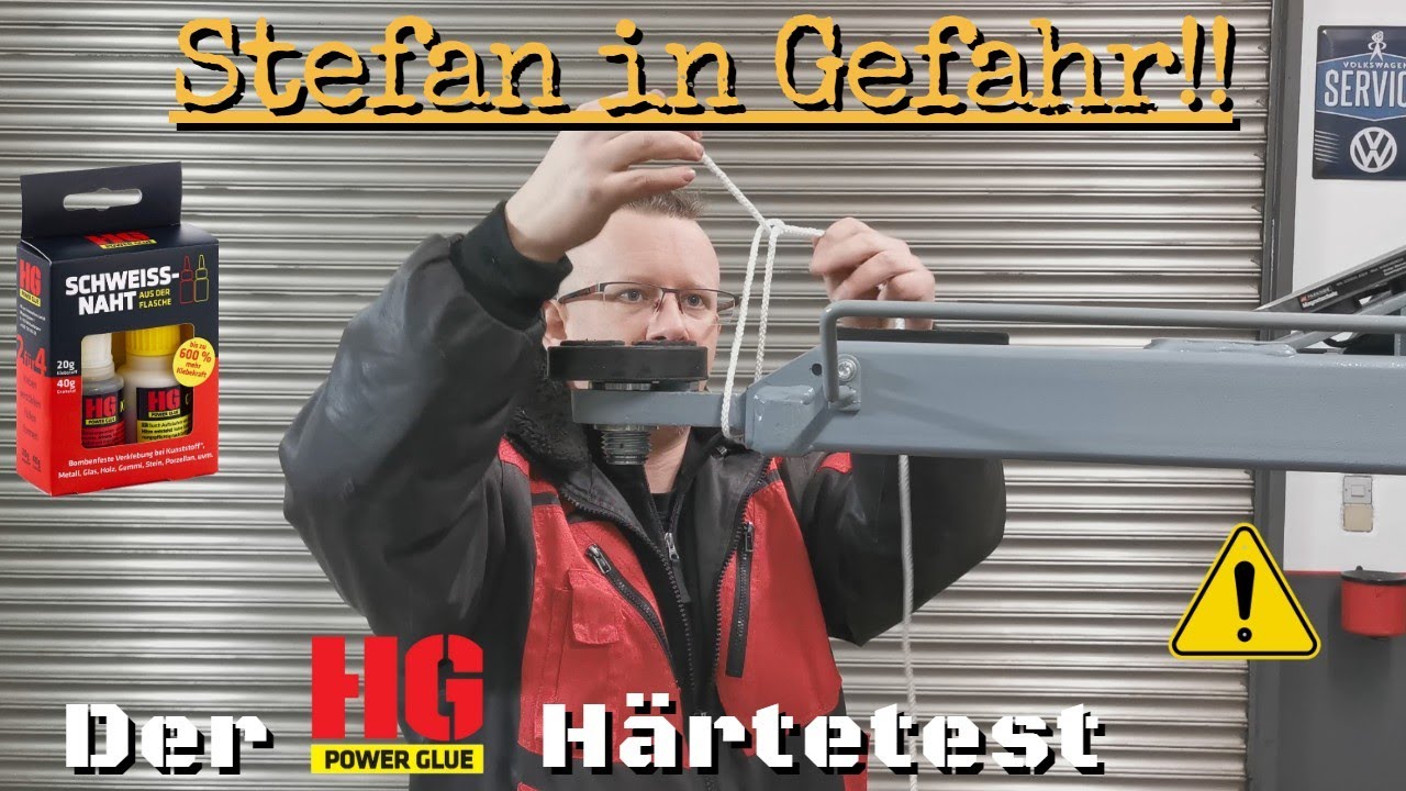 Stefan in Gefahr! Der absolute härtetest für den HG Power Glue Sekunden Kleber