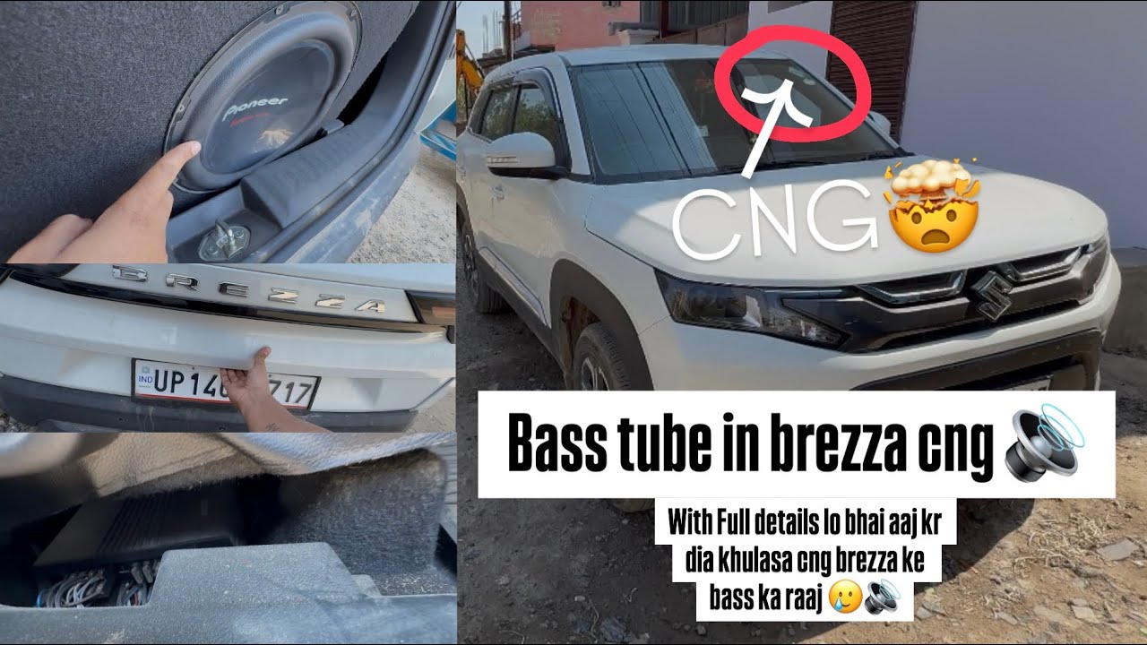 Basstube in brezza cng 🤯🔊 #brezza #brezzacng #basstube #pioneer